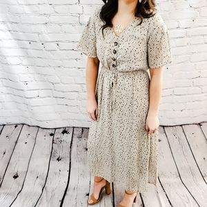 Sage green midi dress
